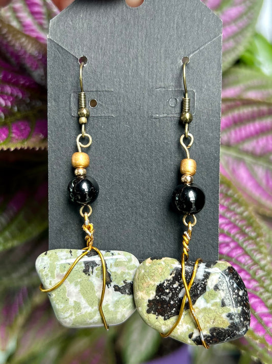 Camouflage Jasper Earrings